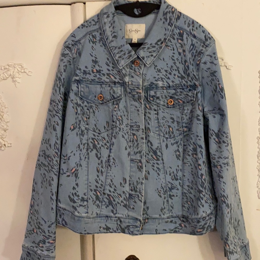 Whirling Cheetah Jessica Simpson Jacket SZ 1 X